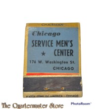 Booklet, matches ,WW2 Chicago Service Mens Centre 