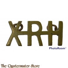 Shoulder title XHR (10th Royal Horse) brass 