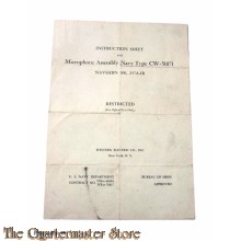 Manual Microphone Assembly navy type CW 51071