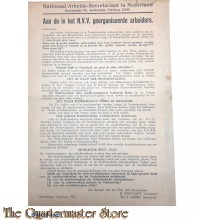 Communistisch pamflet oproep tot mobiliseren tegen de Kapitalistische reactie 1927