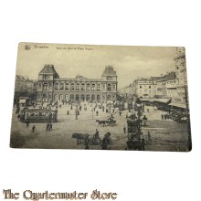 Carte Postal (feldpost) Bruxelles Gare du Nord el Place Roger