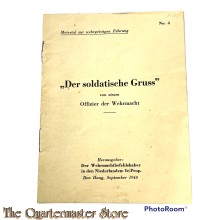 Buchlein;;der Soldatischer Gruss von einer Offizier der Wehrmacht 1940 No 4