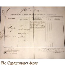 Extract uit het stamboek der Officieren Koloniaal Werf Depot 1861 Bresjer Willem Johannes Stephanus