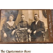 Studio Photo 1914-18 Lokomotiv Fuhrer mit Familie
