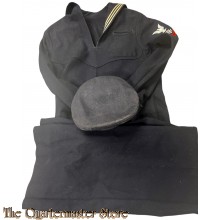 US Navy WW2 blue jumper Rigger With pants and cap 