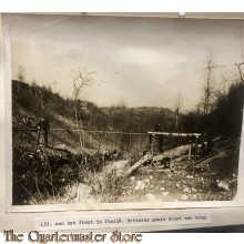 Press photo , WW1 Italian front , british engineers building bridge