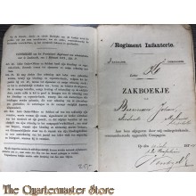 Oorlogszakboekje 1 Reg 3e bat 2e comp 1881 Groningen