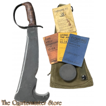 WWII LC-14-B Woodman Pal Survival Axe by Victor Tool Company with Belt Scabbard and Manuals