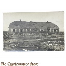 Photo 1916 Zerstortes Vorwerk an der Duna 