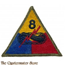 Mouwembleem 8e Armored Divison (green back Sleevebadge 8th Armored Division) Thundering Herd