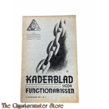 Brochure NSB ; Kaderblad voor Functionarissen no 9 bloeimaand 1942