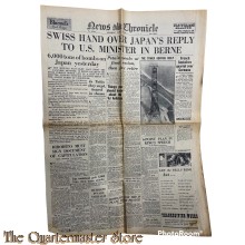 Newspaper , News Chronicle no 30,965 Wednesday  August 15 1945