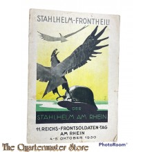 Brochure ; Stahlhelm -Frontheil 11er Reichsfront soldaten Tag  5-6 okt 1930