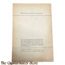 Brochure NSB ;  Redevoeringen van den Rijkscommissaris, Rijksminister Dr. A. Seyss-Inquart en den president van den Nederlandschen kultuurraad, Prof.Dr. G.A.S. Snijder