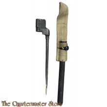 Bayonet No 4 Mk II with MK II metal  type scabbard and webbing frog 1944