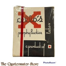 WWII US box containing prophylactics, type Cello's
