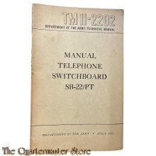 Manual TM 11-2202 telephone switchboard SB-22/PT