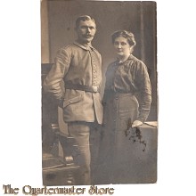 Studio Photo 1914-18 NCO with wife 
