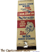 Matchbook, WW2 We must win! Buy War bonds