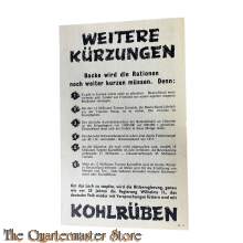 Flugblatt / Leaflet  G.34 Weitere Kürzungen (Kohlruben)