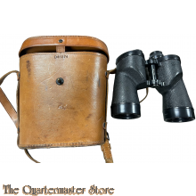  US WWII M17 Binoculars With M24 Leather Carrying Case