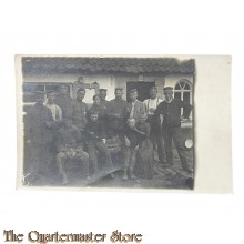 Postkarte 1915 Soldaten Gruppe mit musiker (akkordeon)