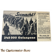 Leaflet / Flugblatt G.33 Seemacht ! 248000 Gefangene
