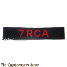 Shoulder flash 7 Royal Canadian Artillery 7 RCA