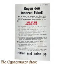 Flugblatt / Leaflet G.22, Erläuterungen zur Hitler-Rede / Gegen den inneren Feind! (Elucidation to the Hitler Speech / Against the Inner Enemy)