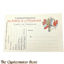 Postcard - 1914-18 Correspondance des Armees de la Republique (Carte en Franchise)