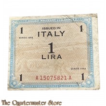 Invasion money 1 Lira 1943