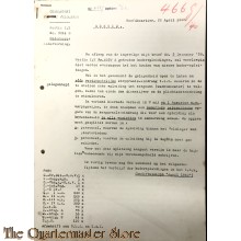 Correspondentie Commandant Veldleger Kadervorming 22 april 1940