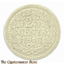 Coin -Nederland 25 cent 1913