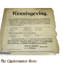 Kennisgeving Pretoria 1895 bewapening tegen inval 