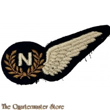 Royal Air Force embroidered half wing badge N (Navigator) 