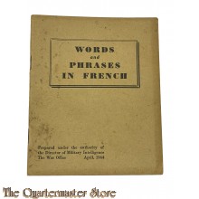 Manual WW2 Words and Phrases in FRENCH 1944