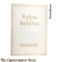 Brochure - Reden an die Deutschen Frau (Reichsparteitag Neurenberg 1934)