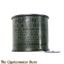 Tin, Fuel heating, ration, for 5 men,  C ration WW2