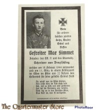 In Memoriam Karte/Death notice Gefreiter Inf Regiment  Russland 1944