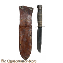 Jet Pilot Survival Fighting Knife with Leather Sheath Camillus