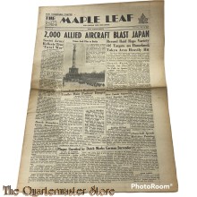 Newspaper, The Maple Leaf, for Canadian forces Vol 3 no 92, July 11. 1945