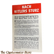 Flugblatt / Leaflet G.29, Nach Hitlers Sturz (After Hitler's Fall)