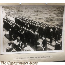 Press photo , WW1 Western front, inspection of a Navy vessel