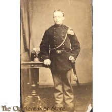 Kabinet/studio portret soldaat 3e Regiment Infanterie rond 1900