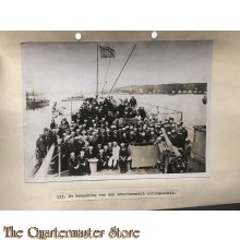 Press photo , WW1, crew of a American battleship