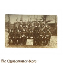 Photo 1916  German soldier group posing Fest steht ewie die Mauer.....