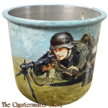 Aluminum cup painted by modern artist from Letland