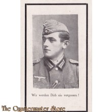 In Memoriam Karte/Death notice Franz Henzinger