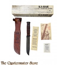 Commercial Knife U.S.M.C. KA-BAR with leather scabbard (boxed)