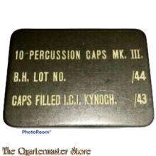 Tin caps percussion MK III artillery 1943